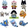 Non Toxique Chaud Anime Kpop Chasseurs de Démons Peluche Mignon Tigre Violet Chapeau Noir Pie Avec 3 Yeux Chasse au Monstre Groupe d'Enfants Rempli Pour Cadeau de Fans