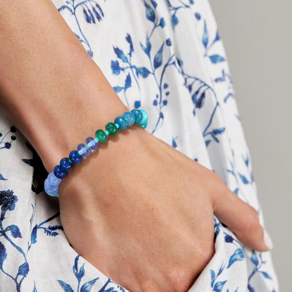 Bohemian Kleurrijke Natuursteen Kralen Armbanden voor Vrouwen Y2K Handgemaakte Kralen Pols Sieraden Zomer Strand Cadeau Accessoires