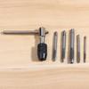1 Set 3-6mm T-shaped Tap Wrench 5Pcs Hand Tap M3-M8 Tapping Screwdriver Wrench Thread Tapping Hand Tool Set