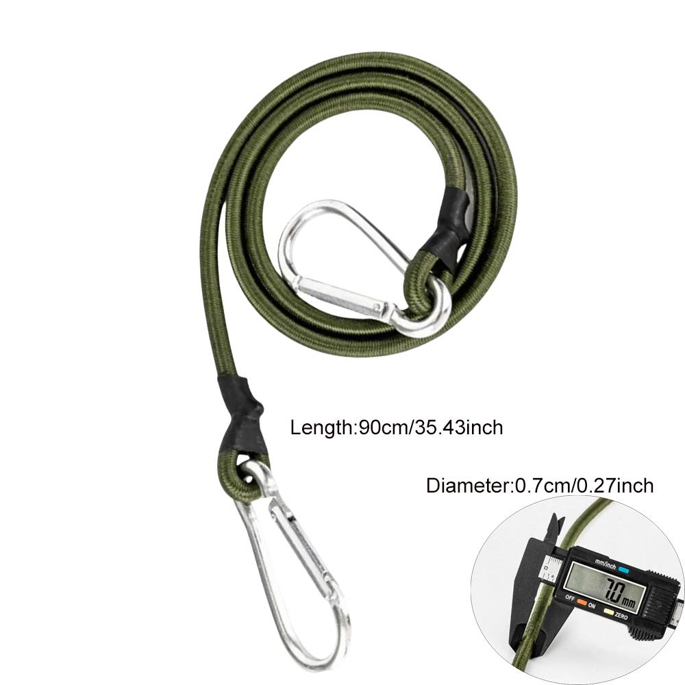 2 STUKS Buiten Zware Bungee Koord Elastische Bindriem String Karabijnhaakhaken Kajak Fietsen Bagage Inpakkoorden Kamperen