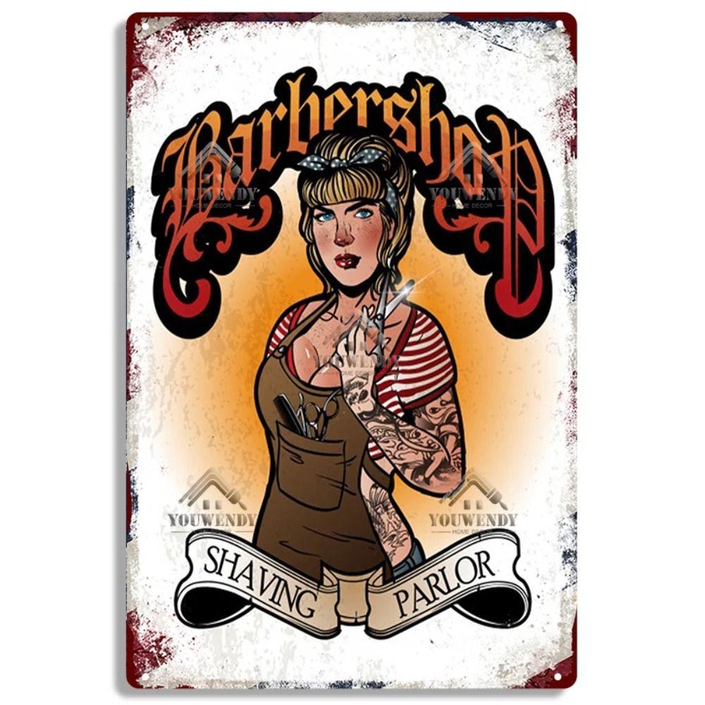 Real Barber Aluminum Wall Sign Barber Shop Decor 20x30cm