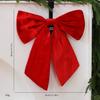 Christmas Velvet Bow Garland With Glitter For Holiday Tree Decor