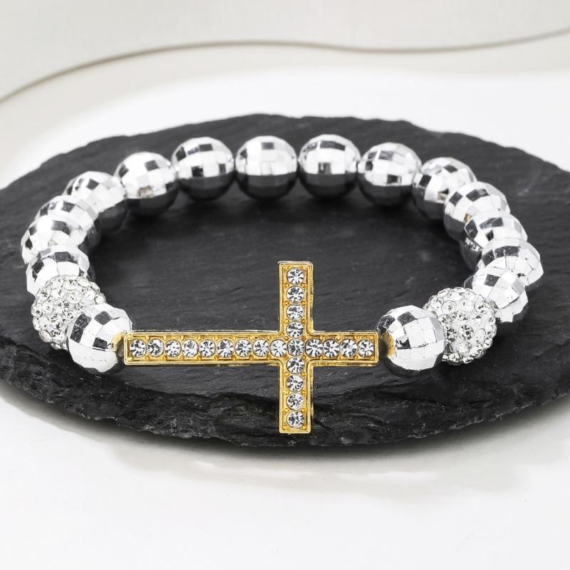 Fashion Metal Religious Stretch Chain Featuring Glossy Stone Embellishment and Seamlessly Day To Night Transition Wear