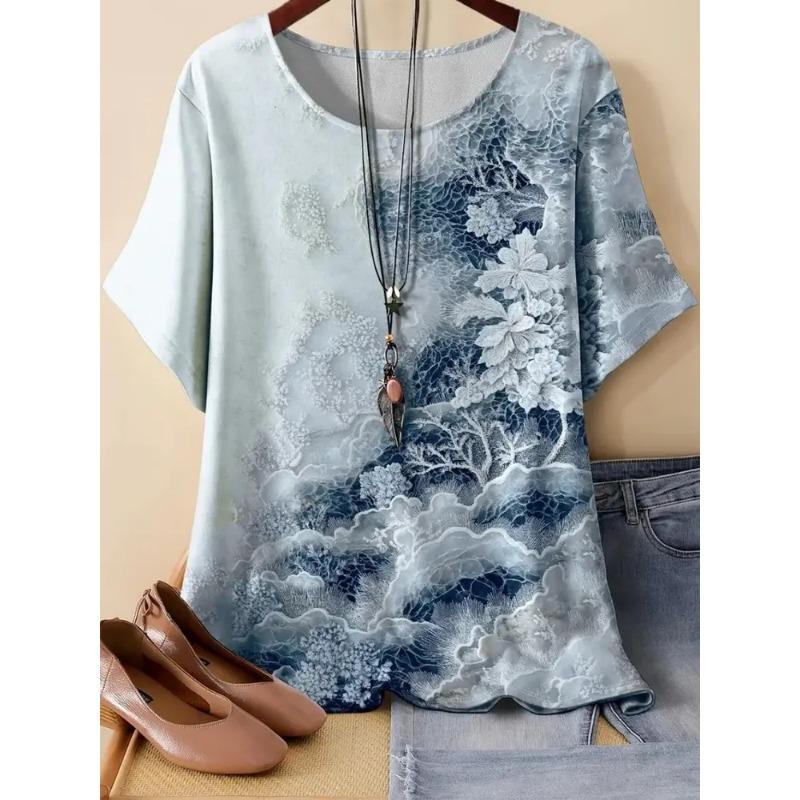 3D Printed Summer Fashion Women's T-Shirt Breathable Versatile Trend