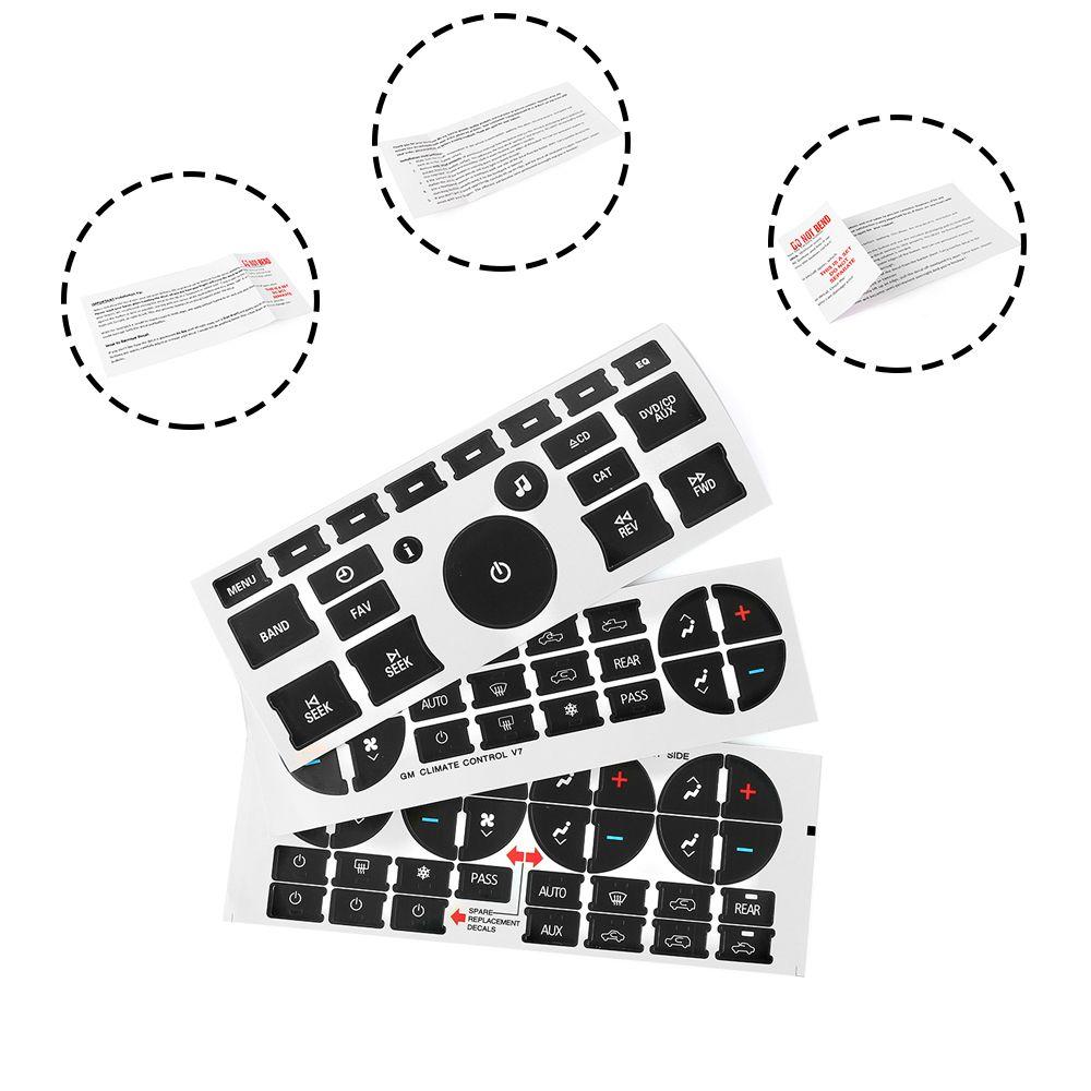 Button Repair Decoration Control Button Decal Climate Control Replacement Car Interior Stickers