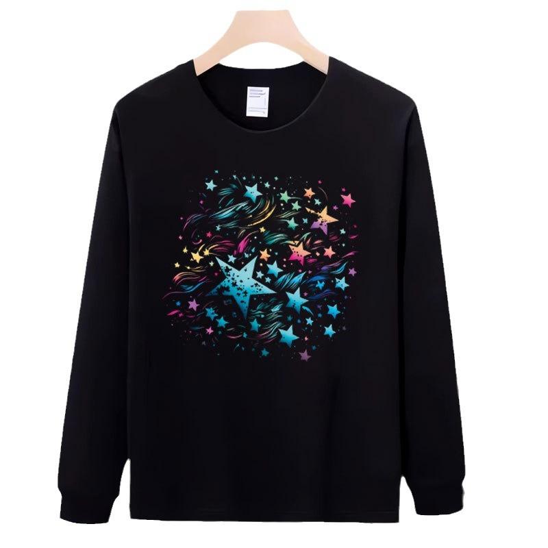 Heavy Trendy Brand Cotton T-Shirt Long-Sleeved Men'S Bottoming Shirt Trendy Autumn And Winter Men'S And Women'S Crew Neck Sweater