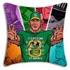 W-WWE LOGO W-WrestleMania Federe Cuscini Cartoni Animati Divano Decorativo Casa Stampa Double-sided Peluche Corto Carino Copricuscino