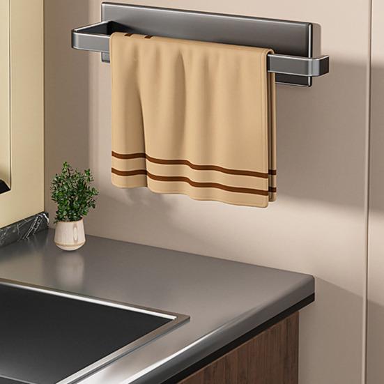 Magnetic Paper Towel Holder for Fridge No Drill Tissue Holder Self-Adhesive Wall Mount Tissue Rack Space-Saving Kitchen Organizer for Cabinets RVs