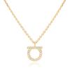 Gancini Crystal Necklace Gold 760132 696656