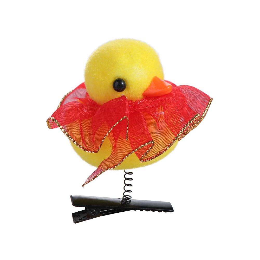 Fashion Duck Hair Clips Plush Cap Chicken Side Barrettes Funny Cartoon Duckbill Clips Party Hair Accessories