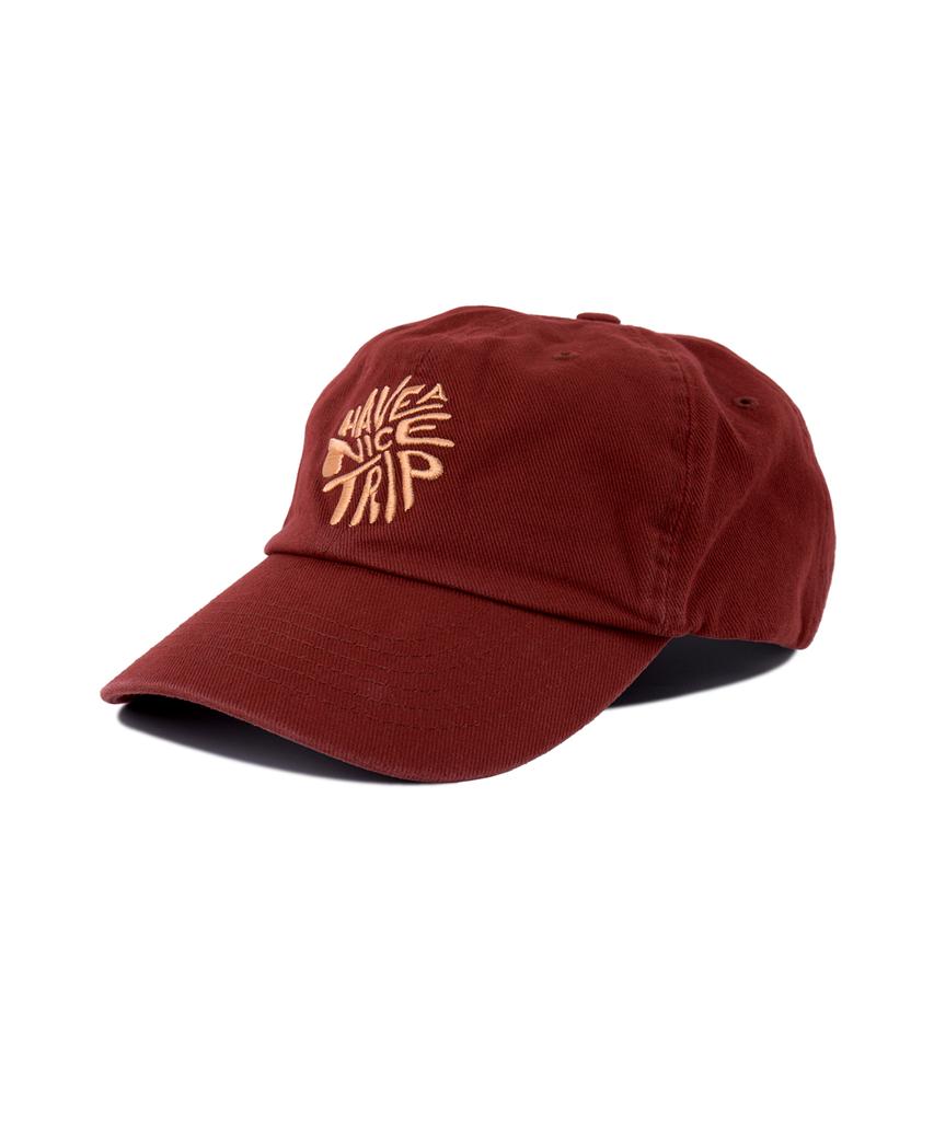 HELLO SUNRISE Hnt Swirl Logo Ball Cap_Red