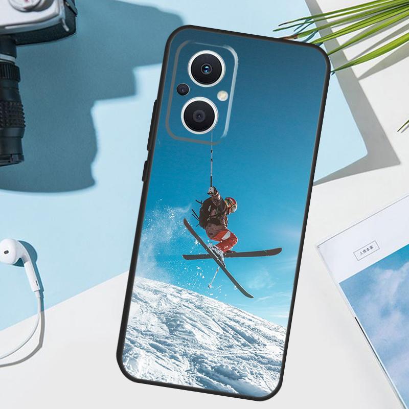 Housse Ski Neige Snowboard Pour OPPO Reno 7 8 Lite 10 12 13 14 Pro 11 F 12F 13F 14F OPPO Find X8 X5 X6 X9 Pro Coque