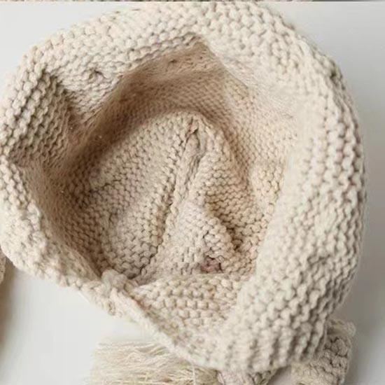 Girl Warm Ski Brand Big Tassel Warm Knit Hat Set Winter Women Wool Beanie Hat Thick Skullies Female Holiday Cap