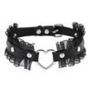 DIEZI Personalized Men Black PU Leather Choker Necklace Gothic Collar Necklace Torques For Women Boho Vintage Party Jewelry