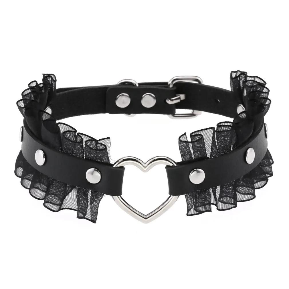 DIEZI Personalized Men Black PU Leather Choker Necklace Gothic Collar Necklace Torques For Women Boho Vintage Party Jewelry