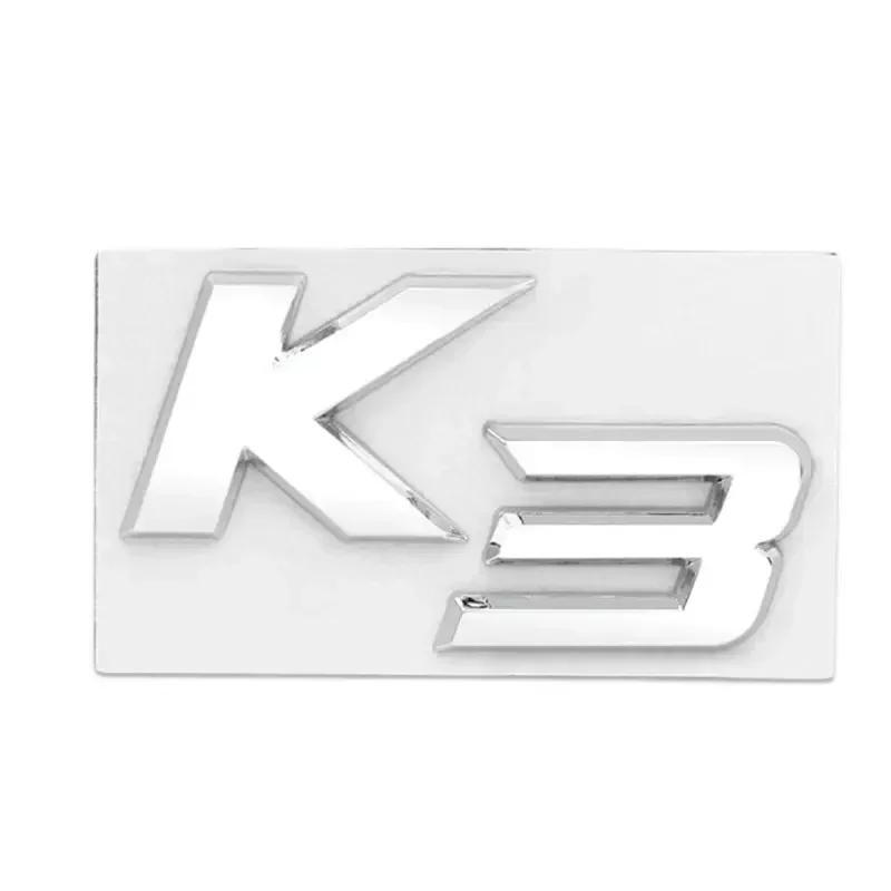 BBDP9 3D Metal Chrome Black K2 K3 K4 K5 KX7 Letters Logo Rear Boot Trunk Emblem Badge Sticker for Kia Car Styling Accessories