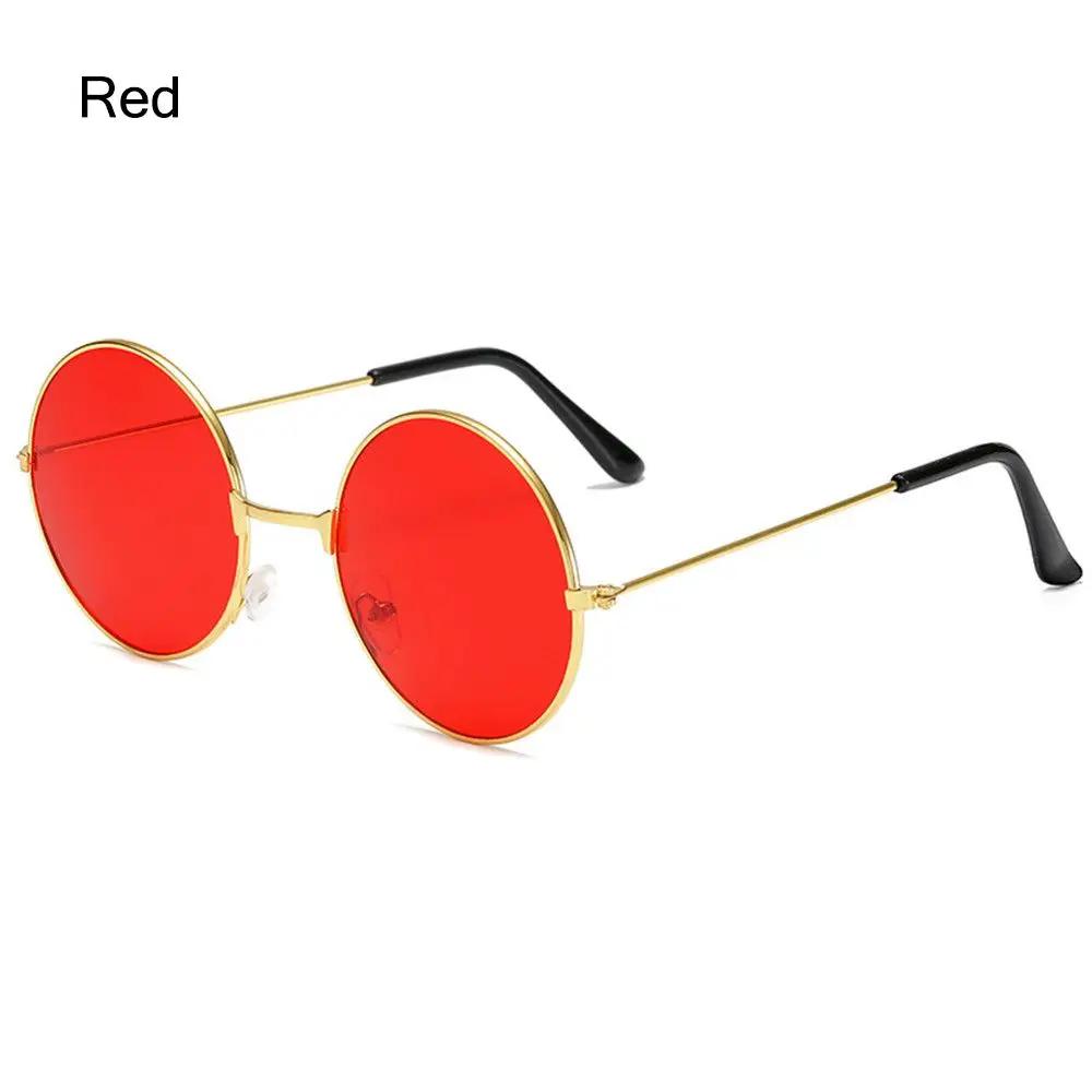 Trendy Disco Hippie Ladies Men Circle Eyeglasses Circular Sun Glasses Glasses Durable Metal Metal Sun Glasses Funny Parties for Both Men and Women