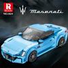 Non-Toxic 384Pcs Maserati Blue Sports Car Building Blocks Classic City Racing Model Bricks Desktop Decoration Toys For Kids Holiday Gifts