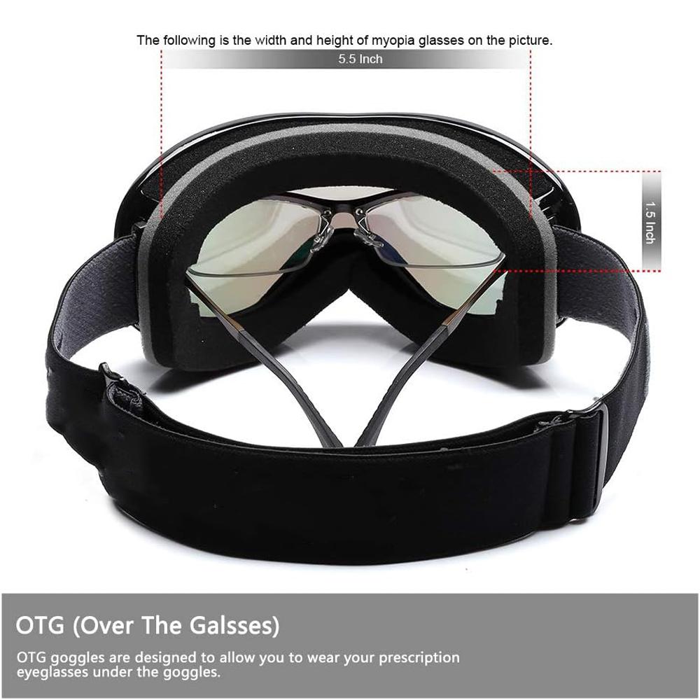 YEZIXIN Anti-Fog Ski Goggles HD UV Protection Snowboard Glasses for Men Women Winter Sports