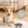 Stainless Steel Slow Feeder Dog Bowl Anti Choke Dog Food Bowl with Nonslip Bottom Dishwasher Safe Square/Round for Pet Home