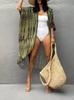 Women's Beach Cover Up Robe Lightweight Open Front Long Kimono Cardigan Bohemian Style Summer Outerwear for Sun Protection and Casual Wear