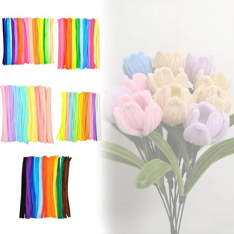 Bunte Bastel-Haarwurzel-Verdrehstäbchen für DIY-Projekte und kreatives Spielen 95g Packung