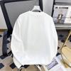 American Style High-Quality Cotton Long Sleeve T-Shirt for Men, Autumn Trendy Loose Round Neck Pullover Versatile Base Shirt
