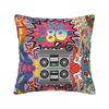 Retro S S Throw Pillow Cover Cushions for Sofa Graffiti Music Awesome Pillowcover Home Decor