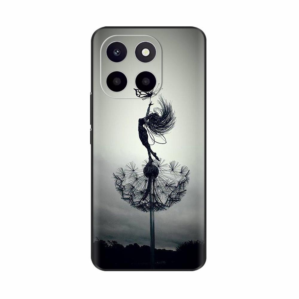 For Honor X6c Case Cute TPU Silicone Phone Cases For Honor X6c Back Cover HonorX6c X 6C Printed Flower Soft Silicon Coque Fundas