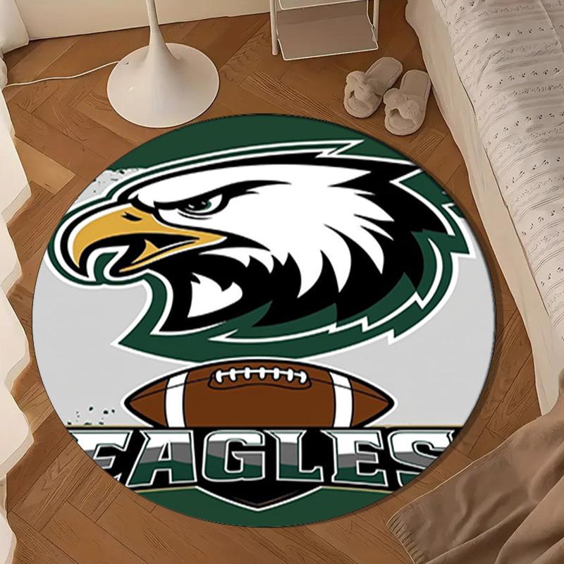Philadelphia Eagles Round Mat, Anti-slip Circle Carpet Chair Rug For livingroom,Bedroom, Doormat Home Decor Gift Christmas Gifts