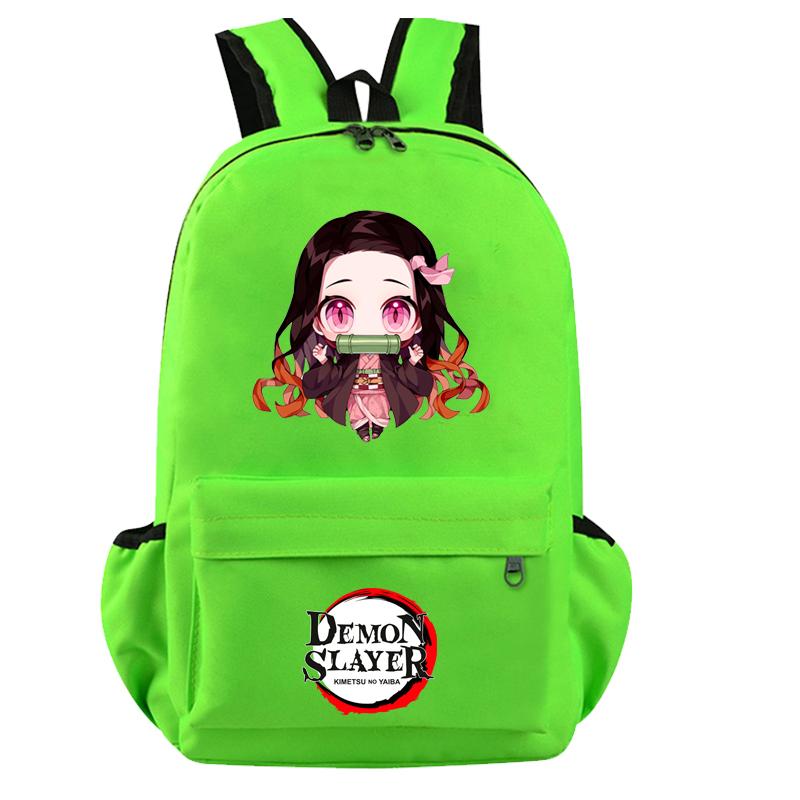 Mochila Anime Demon Slayer para meninos e meninas, mochila escolar infantil de volta às aulas, mochila Kawaii Goku Bulma, bolsas leves