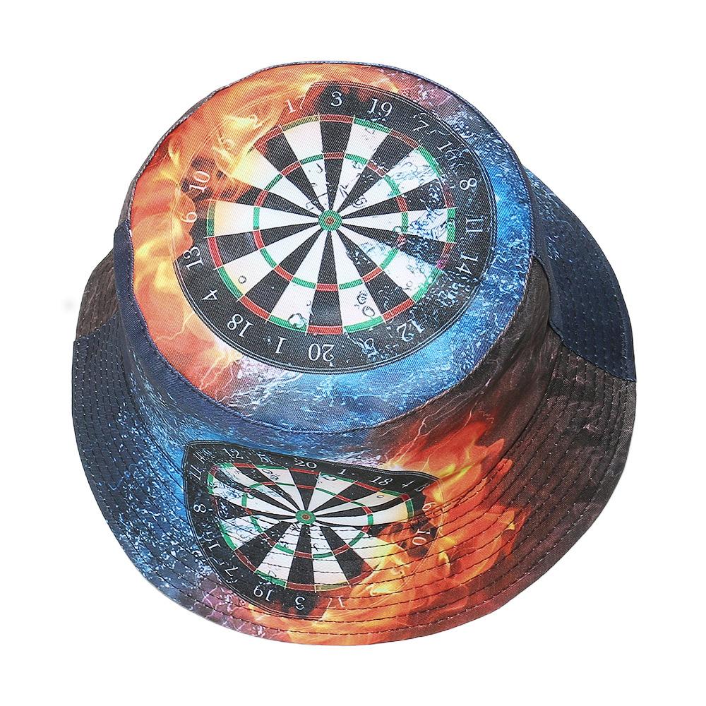 Frühling und Sommer neuer Sonnenhut Persönlichkeit Trend vielseitiger Fischerhut Dart-Print Topfhut Herren