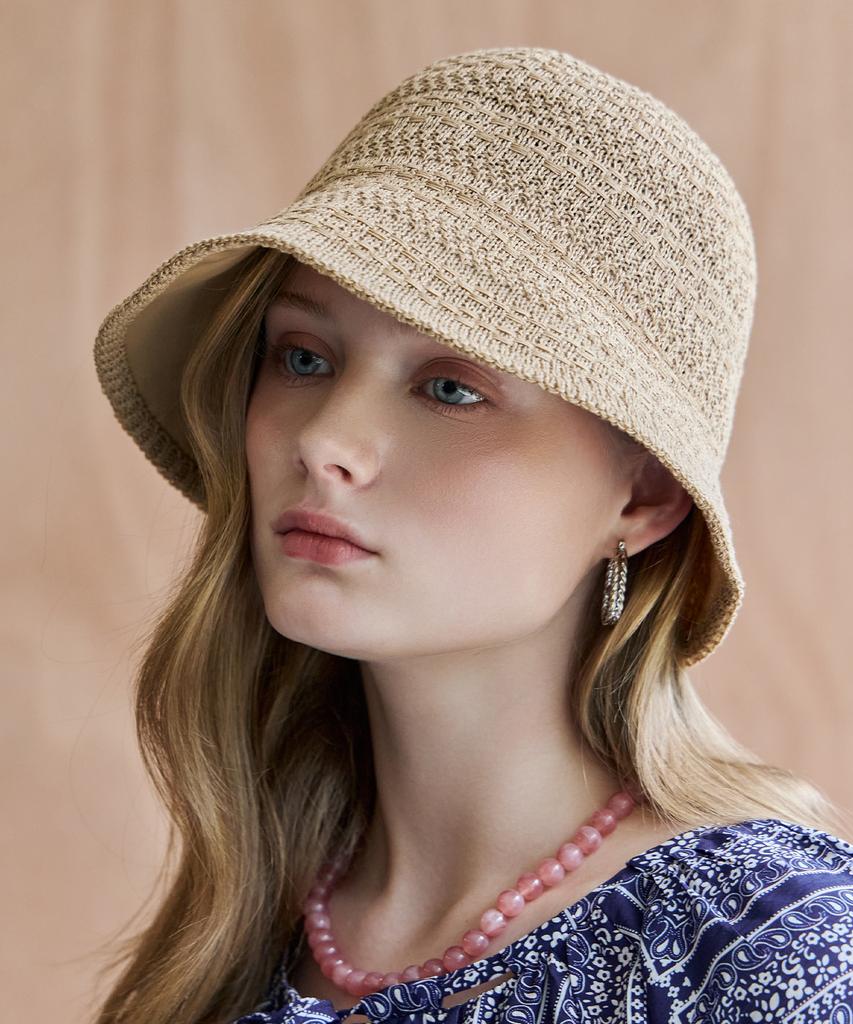 MAXZA Natural Texture Asymmetrical Bucket Hat