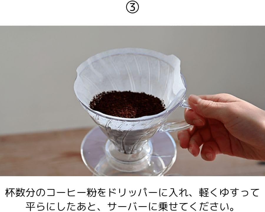 No-brand product Hario V60 Paper Filter 03M VCF-03-100M Unbleached Cone Dripper Filters 200 Sheets 2 Bags x 100 for 1-6 Cups Made in Japan Coffee