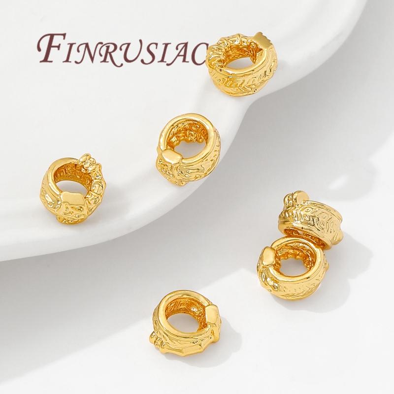 8mm*5mm 18K Gold Plated Spacer Beads For Bracelets,Necklace Beads,Metal Bead For Jewelry Making Supplies DIY Accessories