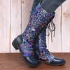 Neue Damenstiefel Mode Einfach Ethnisch Damenschuhe Retro Trend Klassisch Lange Stiefel Elegant Übergröße Leichter Lederstiefel 2026