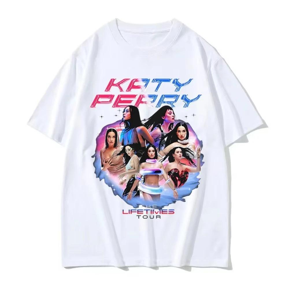 Katy Perry The Lifetimes Tour 2026 Grafická trička Pánská Dámská Vintage Móda Vysoce Kvalitní Tričko Estetické Krátký Rukáv Tričko
