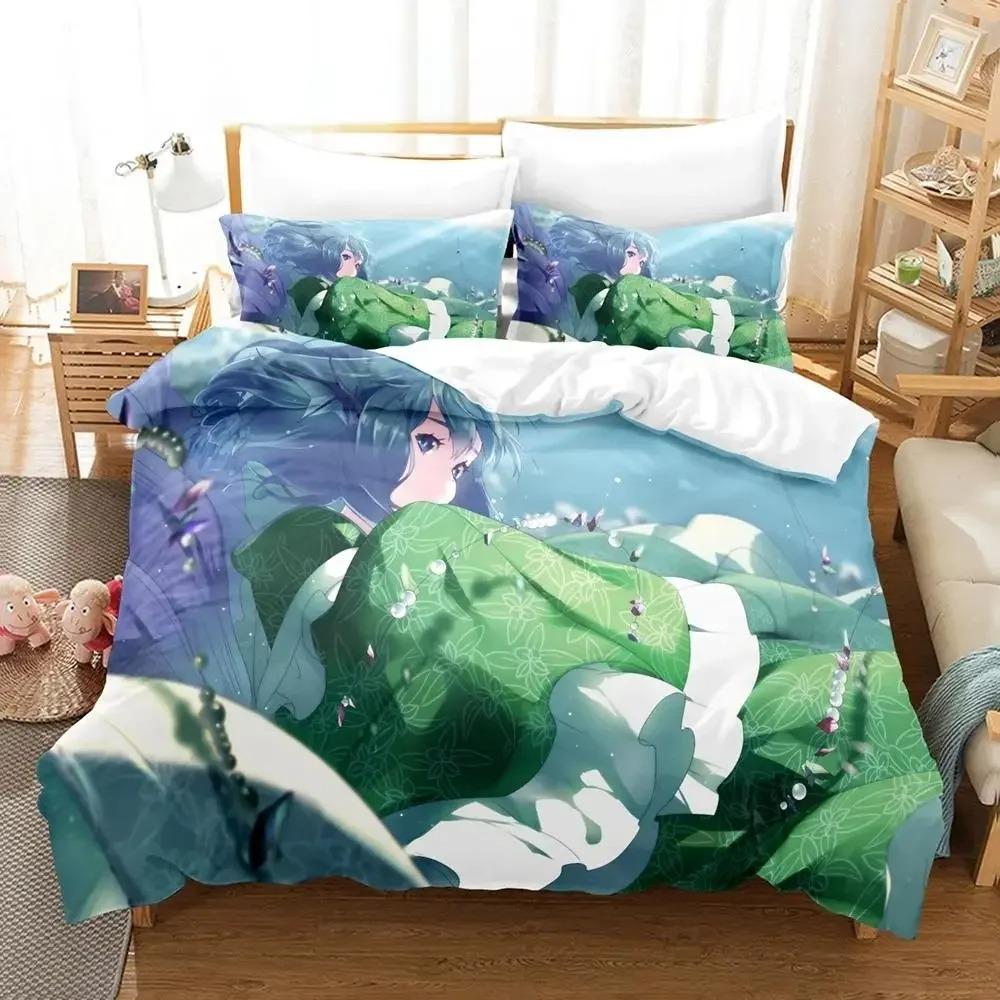 Wakasagihime (Touhou) Bedding Set Single Twin Full Queen King Size Bed Set Aldult Kid Bedroom Duvetcover Sets bed sheet set 01
