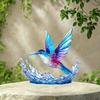Clear Acrylic Hummingbird Statue - Desktop Art Ornament Gift