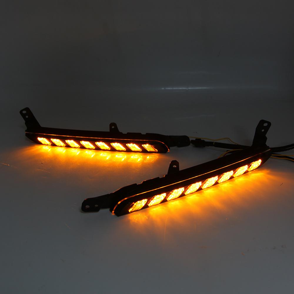 1 Pair Car LED Daytime Running Light Turn Signal Lamp For Toyota Hilux Revo 2020