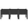 Planter with Legs Black 120x40x42 Cm PP