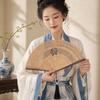 Hollowed-out Folding Bamboo Hand Fan Lotus Flower Dance Fan Summer Mini Shell Fan  Home Decoration