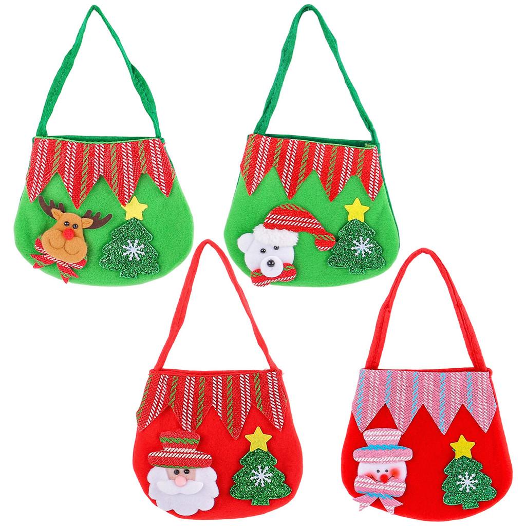 Christmas Gift Bag Set With Candy And Apple Designs For Holiday Parties