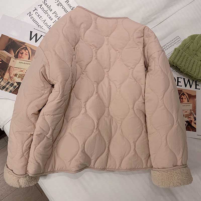 Mantel für Damen Baumwolle Winter Verdickt Lässig Übergroß Doppellagig Windbreaker Jacke