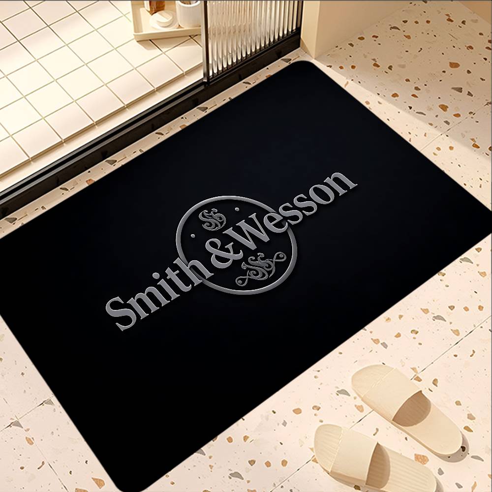 GUN Smith Wesson Bath Mat Kids Room Bedroom Decoration Balcony Anti-Slip Doormat Living Room Alfombra