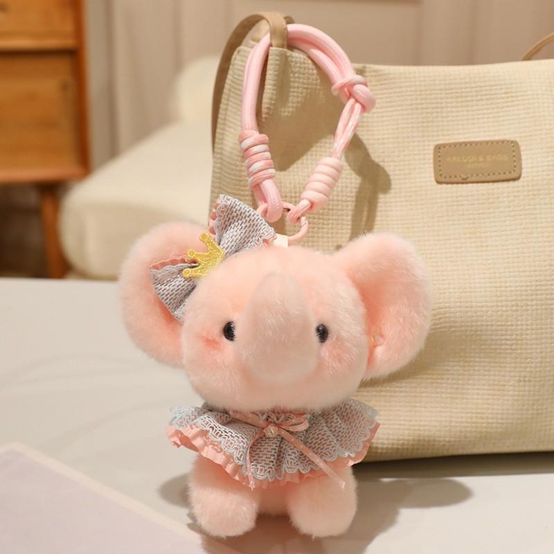 Plüsch Elefant Schlüsselanhänger mit PP-Baumwollfüllung für Geburtstagsgeschenk für Mädchen