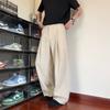 Retro Old Money Style Imitation Linen Casual Pants Men's Summer New Casual Loose Wide-leg Pants Straight Mopping Long Pants