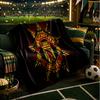 Flammendes Manchester Wappen Decken Flanelldecken Plüsch für Sofa Bett Geschenke für Männer Frauen Reise Picknickdecke Weihnachts-Fan-Geschenke
