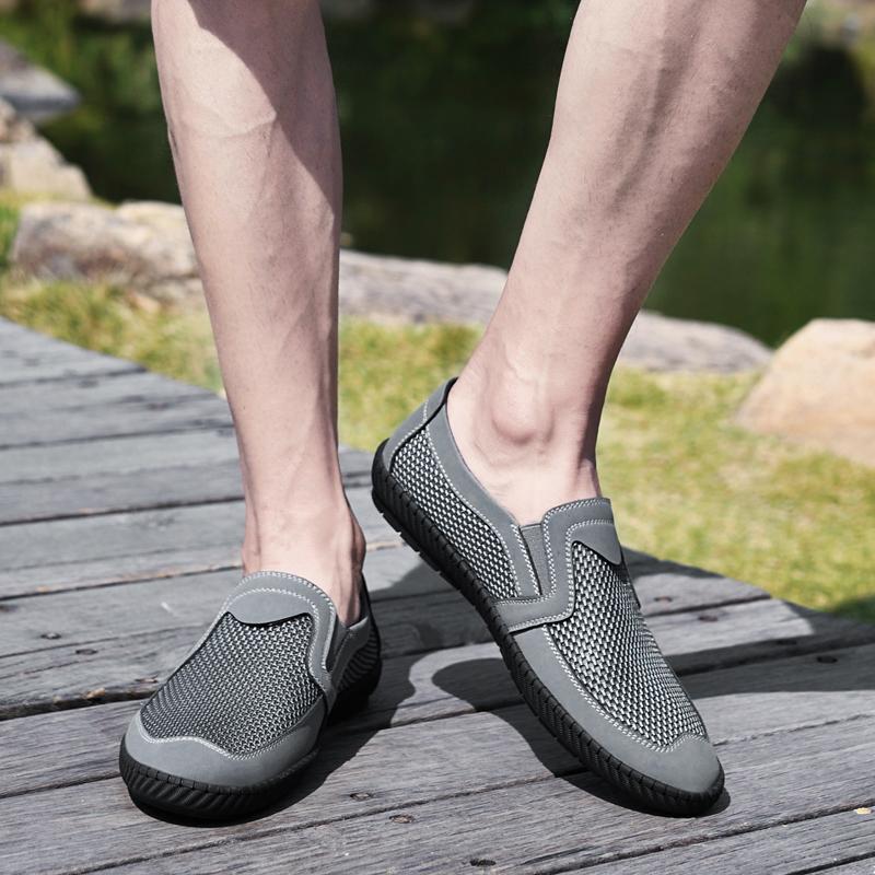 Mesh Men's Casual Shoes Breathable and Comfortable Slip On Loafer Driving Daily Office Outdoor Leisure Walking Men's Shoes
