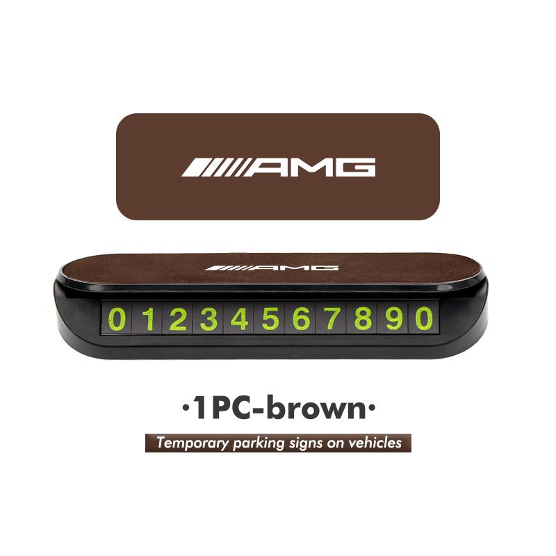 For Mercedes Benz Car Phone Number Plate Adjustable Temporary Parking Supplies AMG C180 C300 W124 W176 W177 C200 C260 GLC CLE